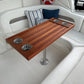 Mahogany Cockpit Boat Table with Teak Oil Finish